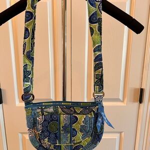 Vera Bradley Blue and Green Women's crossbody Bag